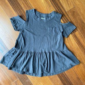 Hudson Cold Shoulder Ruffled Hem shirt Sz XL